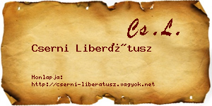 Cserni Liberátusz névjegykártya